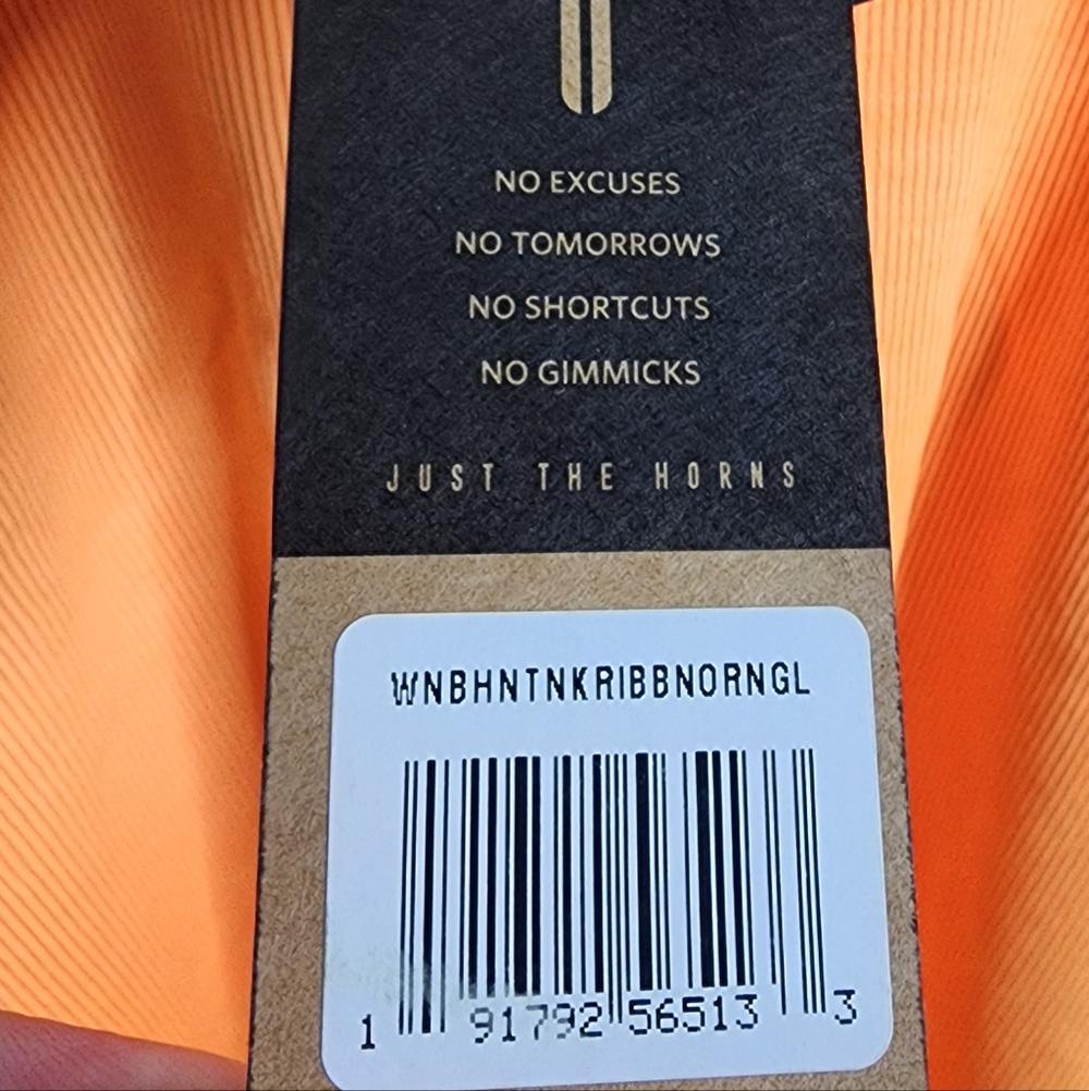 NOBULL Women's Vibrant Orange High Neck Ribbed Tank, Large - Picture 2 of 6